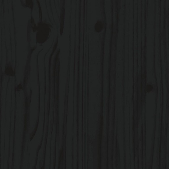 Tiroirs de lit 2 pcs Noir Bois de pin massif