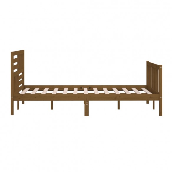 Cadre de lit Marron miel Bois massif 200x200 cm