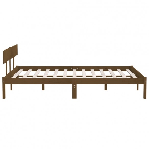 Cadre de lit Marron miel Bois de pin 180x200 cm UK Super King