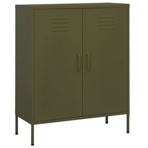 Armoire de rangement Vert olive 80x35x101,5 cm Acier