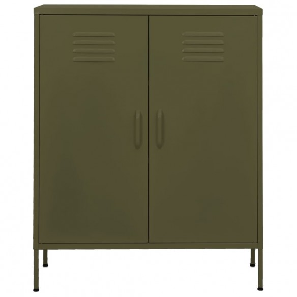 Armoire de rangement Vert olive 80x35x101,5 cm Acier