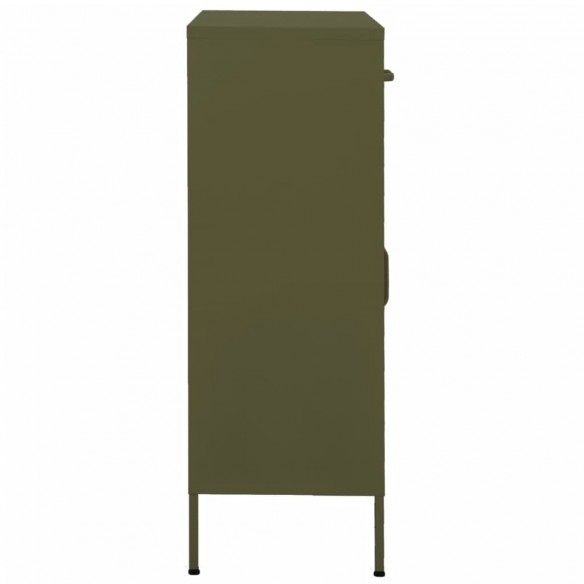 Armoire de rangement Vert olive 80x35x101,5 cm Acier