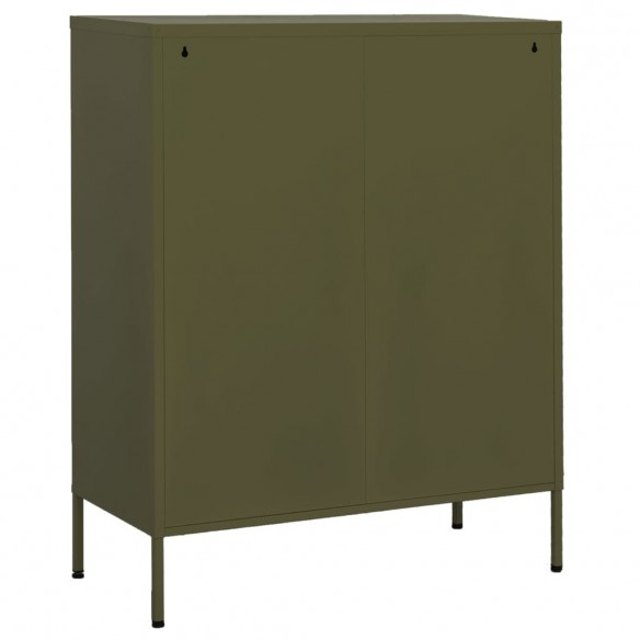 Armoire de rangement Vert olive 80x35x101,5 cm Acier