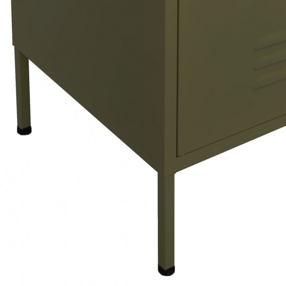 Armoire de rangement Vert olive 80x35x101,5 cm Acier