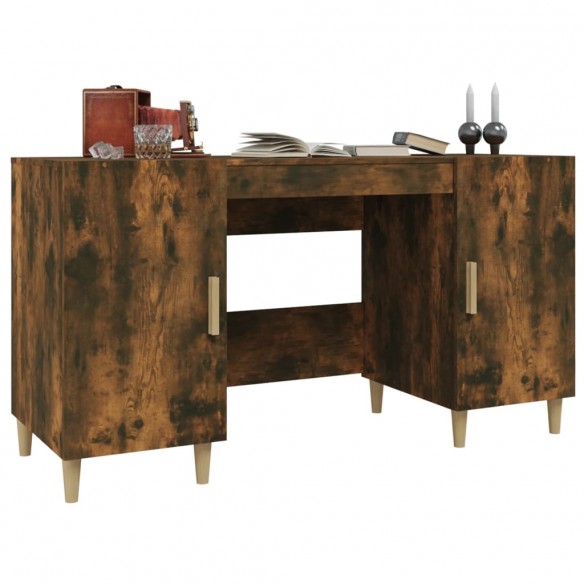 Bureau Chêne fumé 140x50x75 cm Bois d'ingénierie