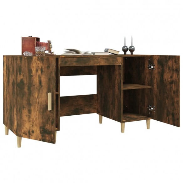 Bureau Chêne fumé 140x50x75 cm Bois d'ingénierie