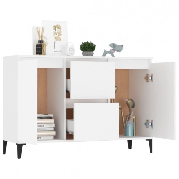 Buffet Blanc 104x35x70 cm Aggloméré