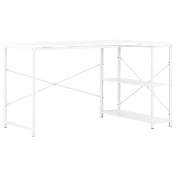 Bureau d'ordinateur Blanc 120 x 72 x 70 cm