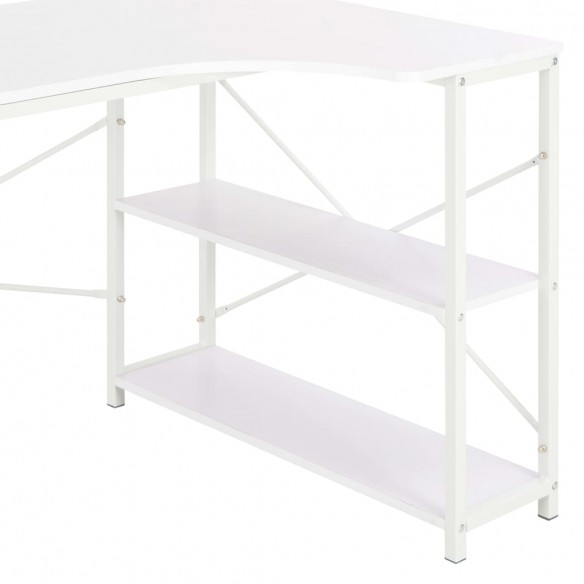 Bureau d'ordinateur Blanc 120 x 72 x 70 cm