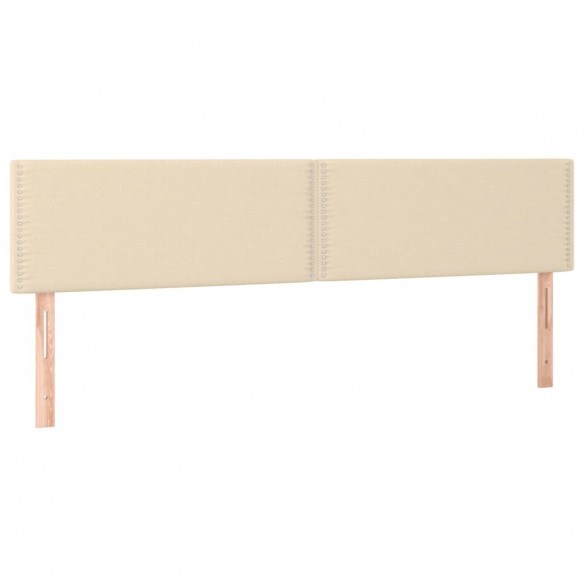 Cadre de lit et matelas et LED Crème 200x200cm Tissu