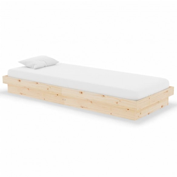 Cadre de lit bois massif 75x190 cm petit simple