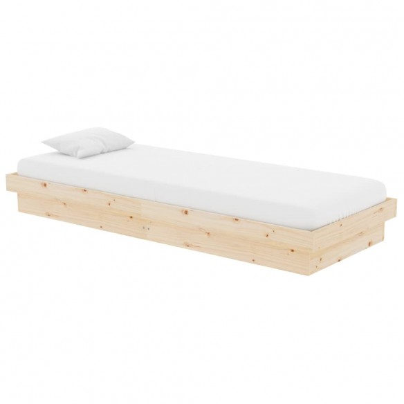 Cadre de lit bois massif 75x190 cm petit simple