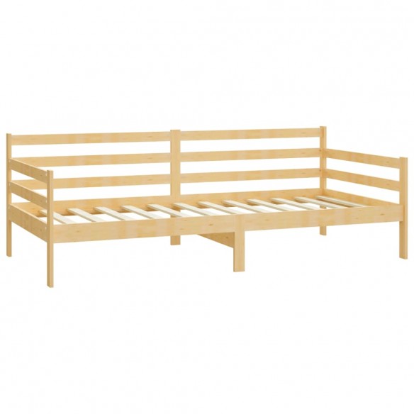 Lit de repos avec matelas 90x200 cm Bois de pin massif