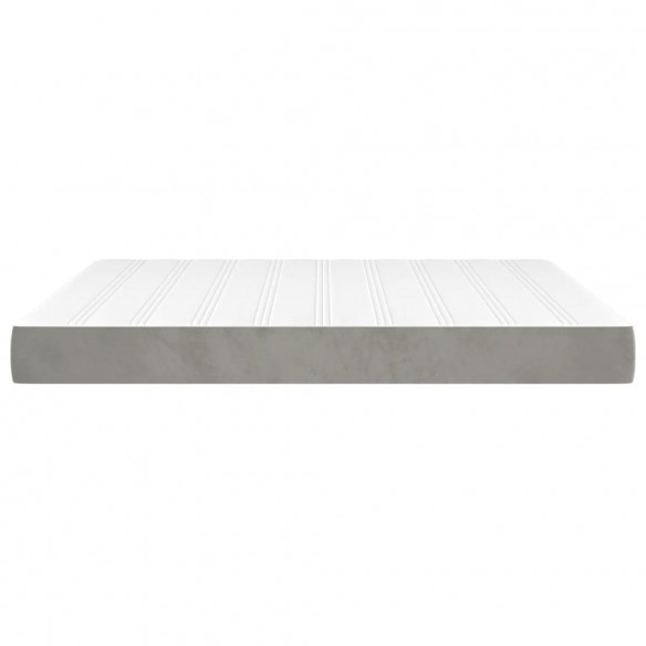 Matelas de lit à ressorts ensachés Gris clair 160x200x20 cm