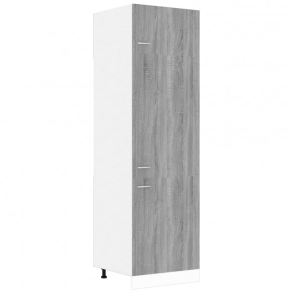 Armoire à réfrigérateur Sonoma gris 60x57x207 cm Bois