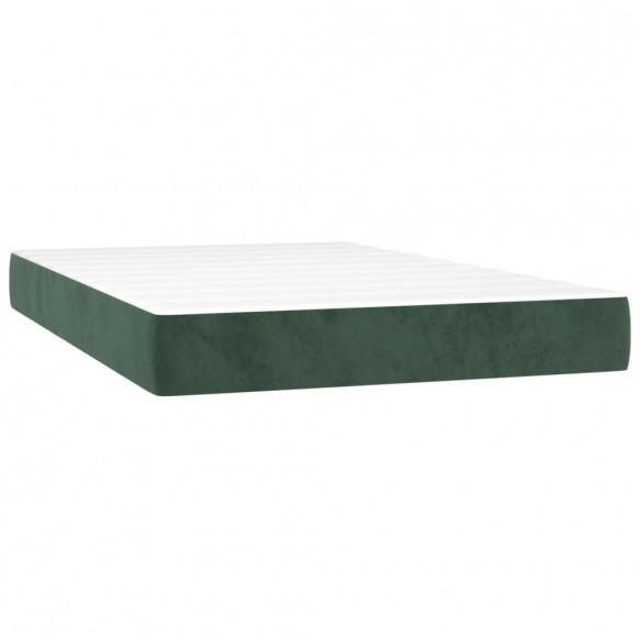 Matelas de lit à ressorts ensachés Vert foncé 120x200x20 cm