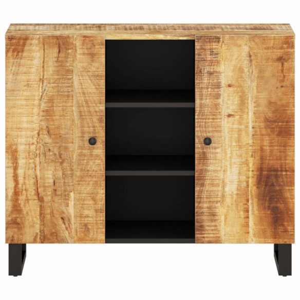 Buffet avec 2 portes 90x33x75 cm bois massif de manguier