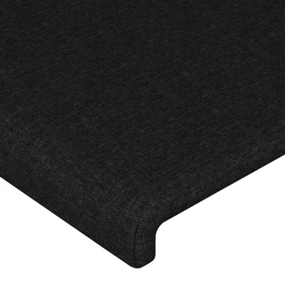 Tête de lit avec oreilles Noir 83x23x78/88 cm Tissu