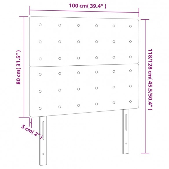 Têtes de lit 2 pcs Noir 100x5x78/88 cm Similicuir