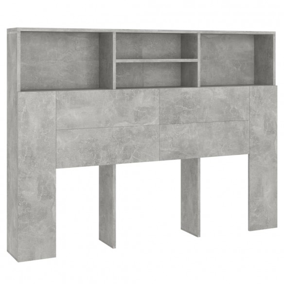 Armoire de tête de lit Gris béton 140x19x103,5 cm