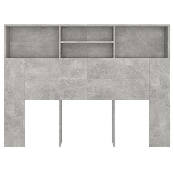 Armoire de tête de lit Gris béton 140x19x103,5 cm