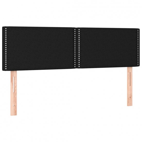 Cadre de lit avec matelas Noir 140x200 cm Tissu