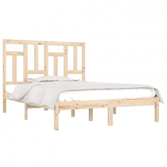 Cadre de lit Bois de pin massif 140x190 cm