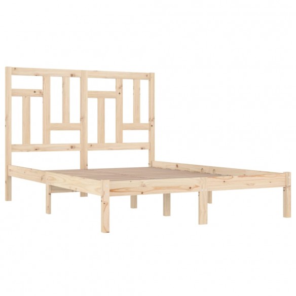 Cadre de lit Bois de pin massif 140x190 cm