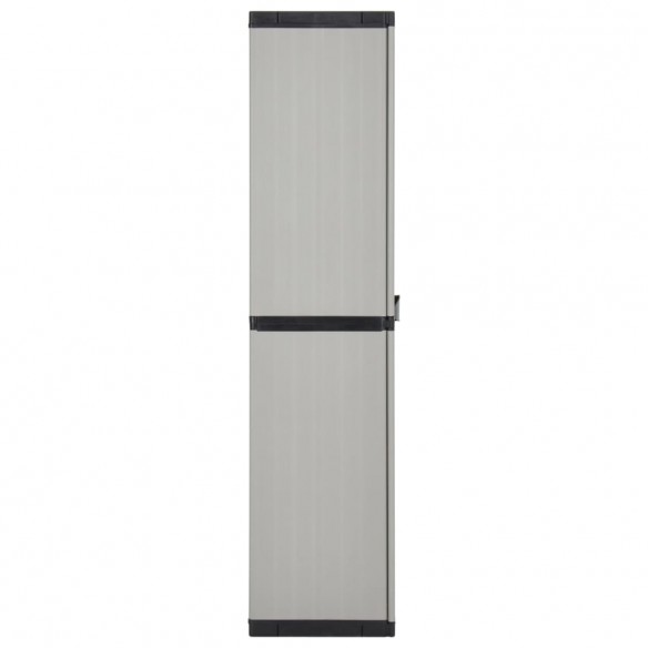 Armoire de rangement de jardin 3 étagères Gris/noir 68x40x168cm