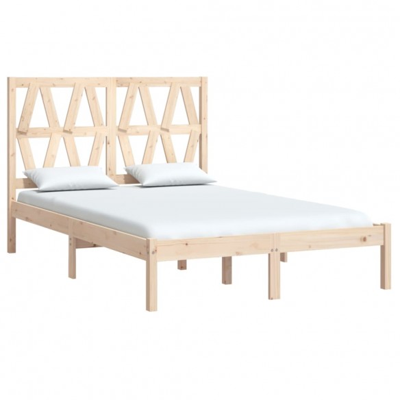 Cadre de lit Bois de pin massif 140x190 cm