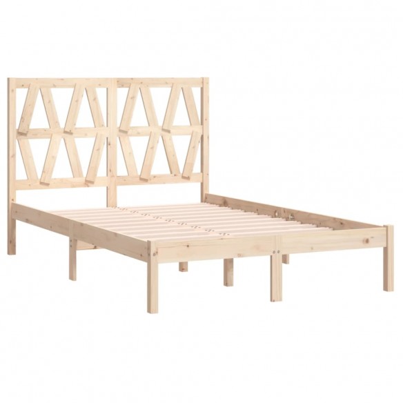 Cadre de lit Bois de pin massif 140x190 cm