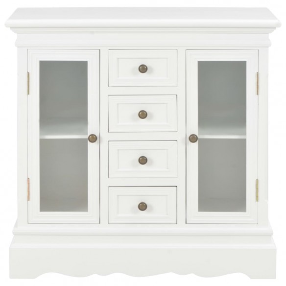 Buffet blanc 70x28x70 cm bois de pin massif