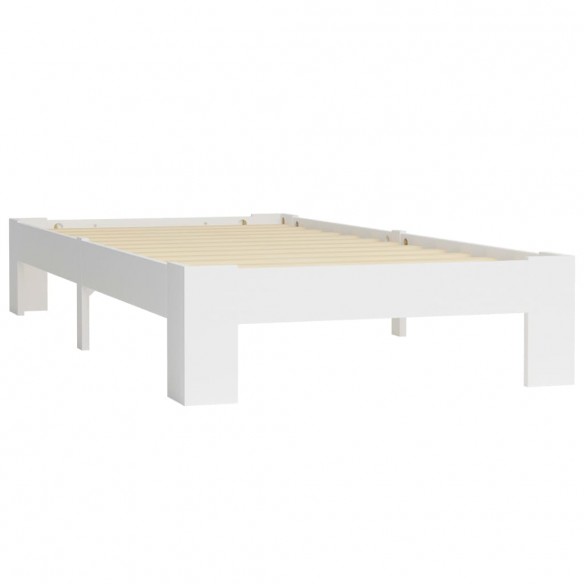 Cadre de lit Blanc Bois de pin massif 90 x 200 cm