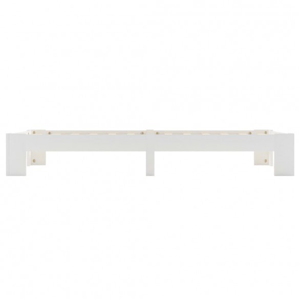 Cadre de lit Blanc Bois de pin massif 90 x 200 cm