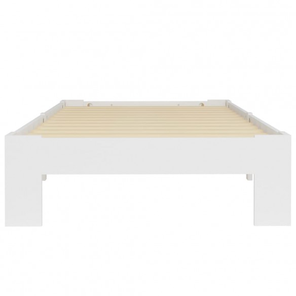 Cadre de lit Blanc Bois de pin massif 90 x 200 cm