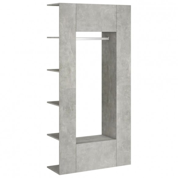 Armoires de couloir 2 pcs Gris béton Bois d'ingénierie