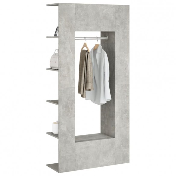 Armoires de couloir 2 pcs Gris béton Bois d'ingénierie