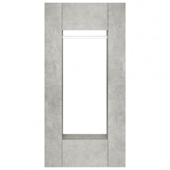 Armoires de couloir 2 pcs Gris béton Bois d'ingénierie