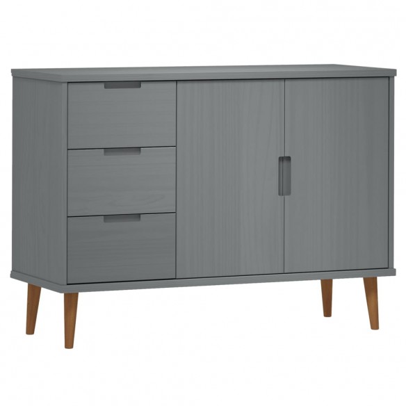 Buffet MOLDE Gris 113x40x80 cm Bois massif de pin