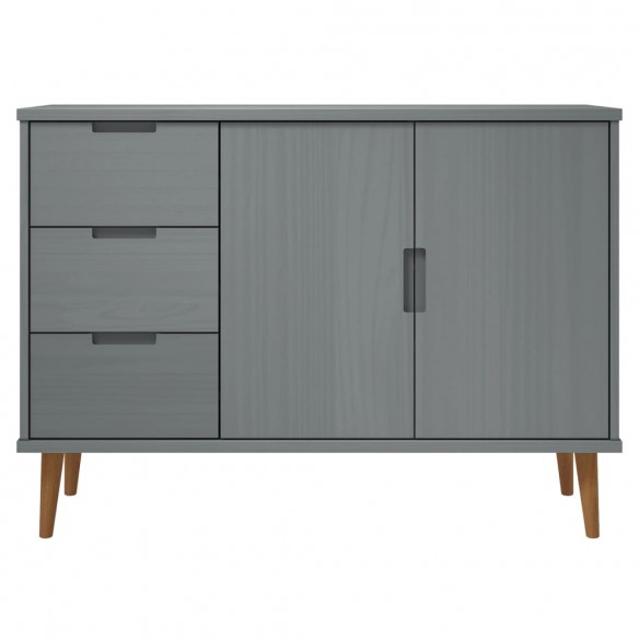 Buffet MOLDE Gris 113x40x80 cm Bois massif de pin