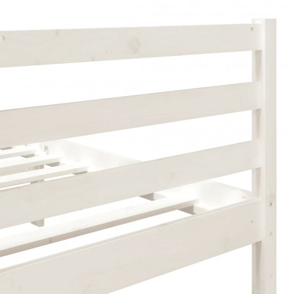 Cadre de lit Blanc Bois massif 140x190 cm