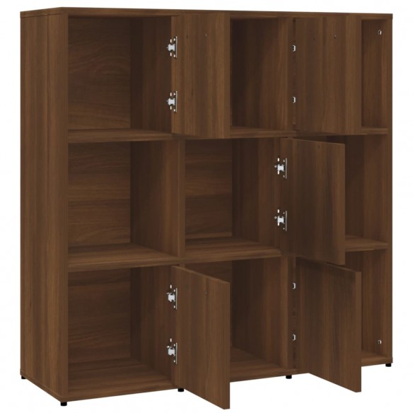 Bibliothèque Chêne marron 90x30x90 cm Bois d'ingénierie