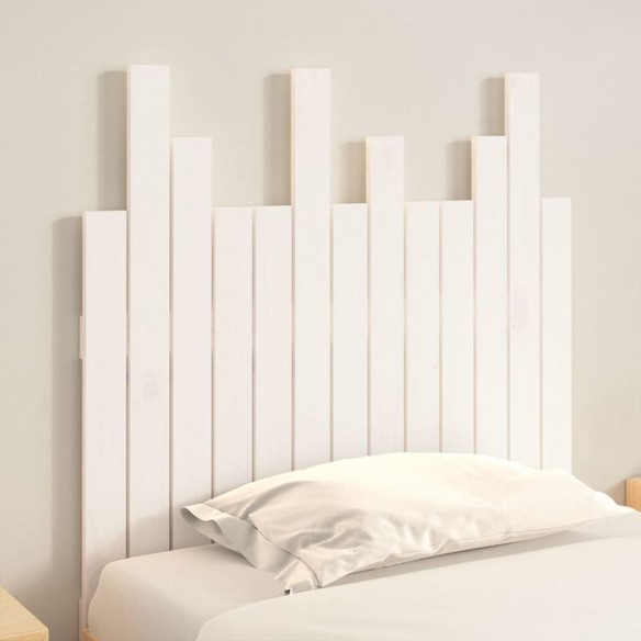 Tête de lit murale Blanc 82,5x3x80 cm Bois massif de pin