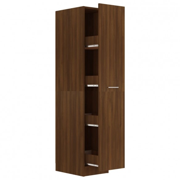 Armoire apothicaire Chêne marron 30x42,5x150 cm Bois ingénierie