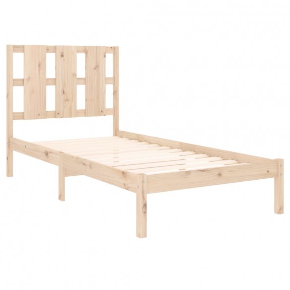 Cadre de lit bois massif 90x190 cm simple