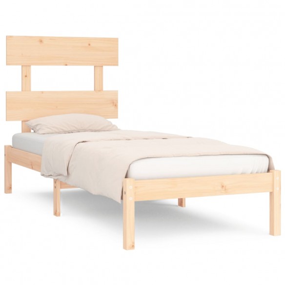 Cadre de lit bois massif 90x190 cm simple