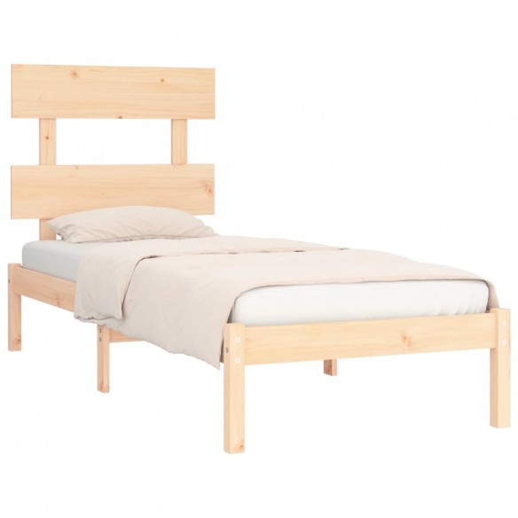 Cadre de lit bois massif 90x190 cm simple