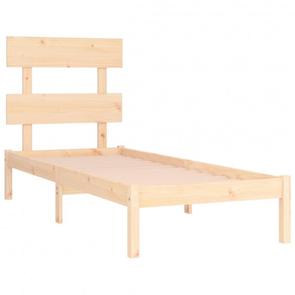 Cadre de lit bois massif 90x190 cm simple