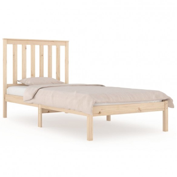 Cadre de lit bois de pin massif 90x190 cm simple