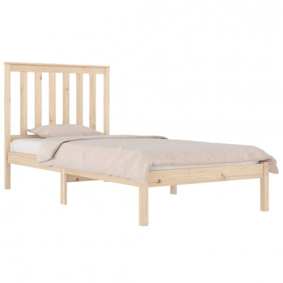 Cadre de lit bois de pin massif 90x190 cm simple